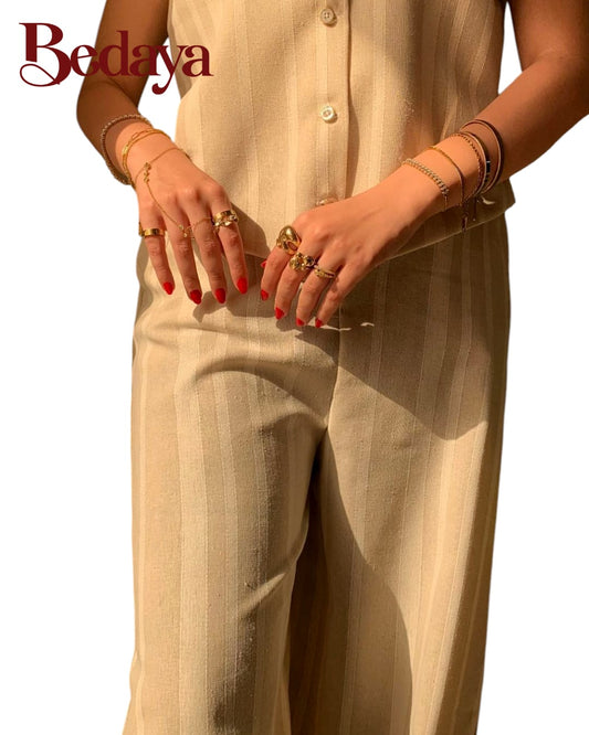 Beige Set Linen