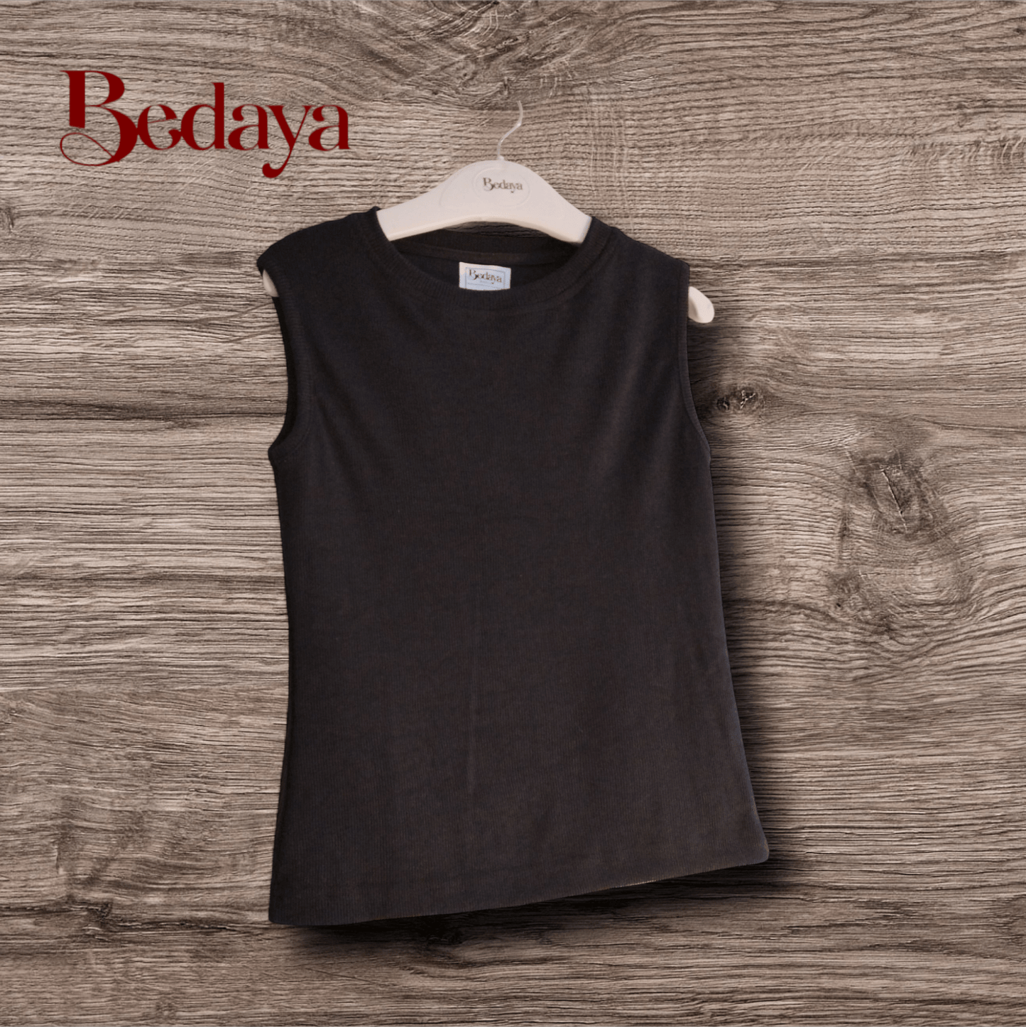 No Sleeve cotton basic top - Bedaya Moda