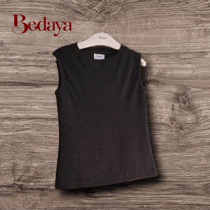 No Sleeve cotton basic top - Bedaya Moda