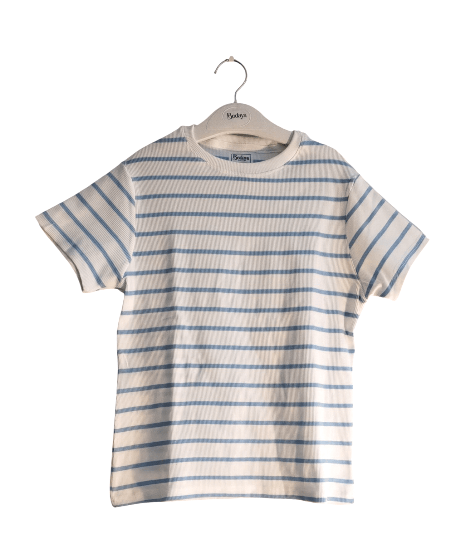 Striped Short Sleeve basic top - Bedaya Moda