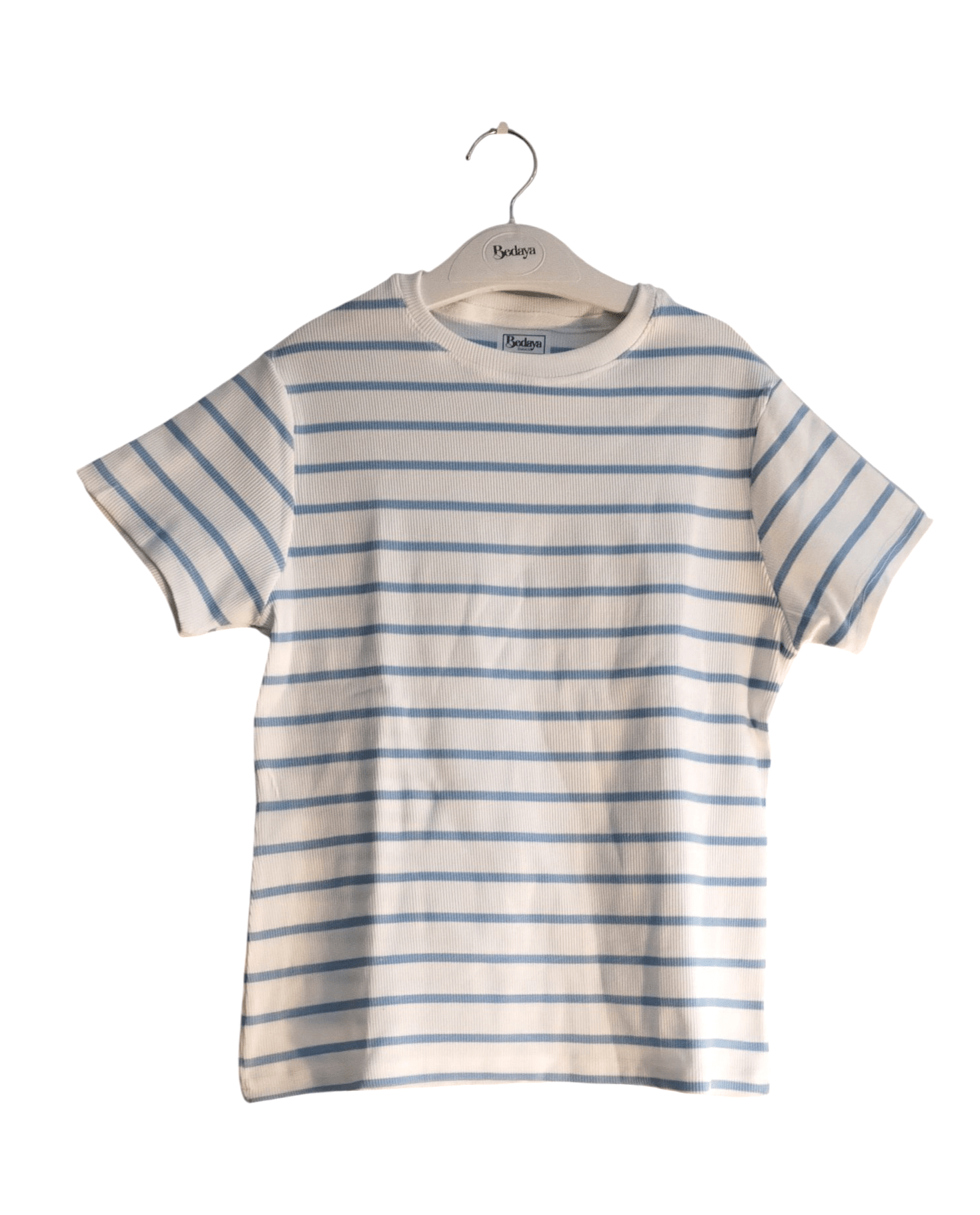Striped Short Sleeve basic top - Bedaya Moda