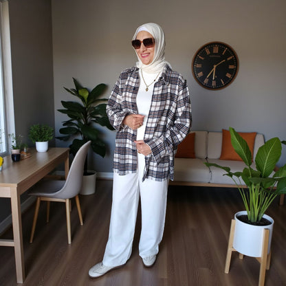 Casual Plaid Shirt Unisex - Bedaya Moda