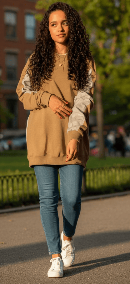 💥Black Friday Offer💥Cotton Milton Sweatshirt - Bedaya Moda