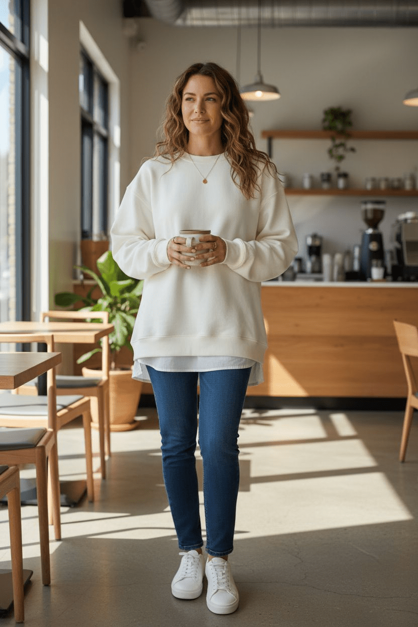 💥Black Friday Offer💥Cotton Milton Sweatshirt - Bedaya Moda