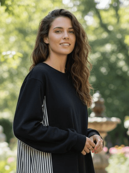 💥Black Friday Offer💥Cotton Milton Sweatshirt - Bedaya Moda